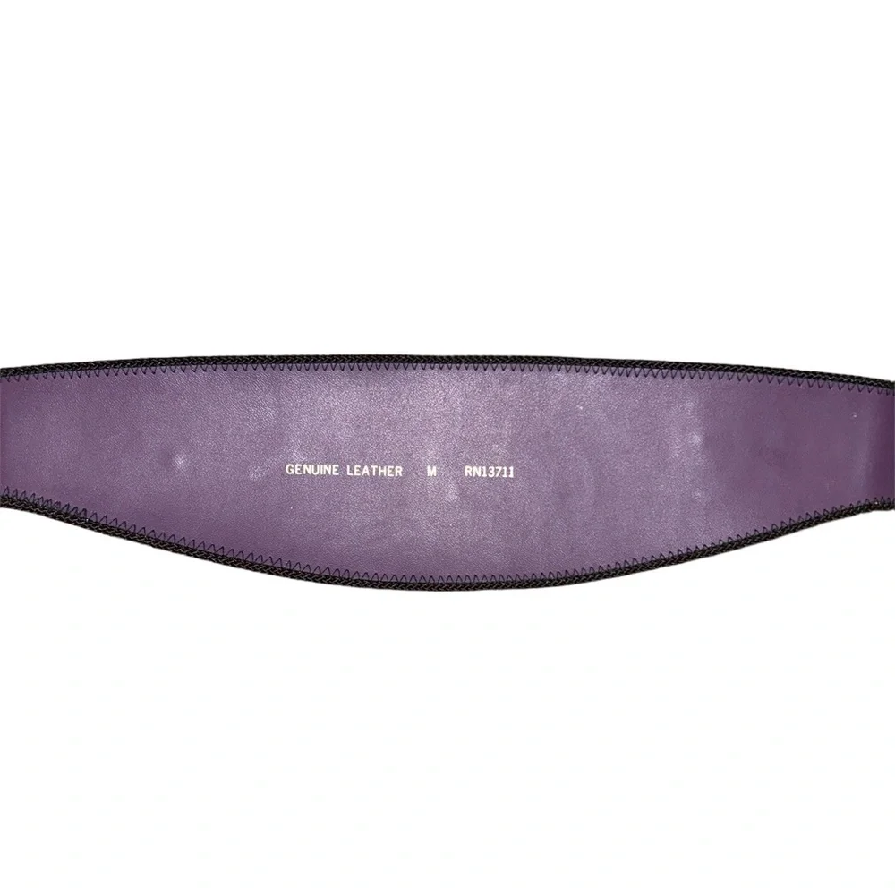 Amanda Smith Purple Suede Belt Vintage 1980’s Size Medium Maximalist Mob Wife